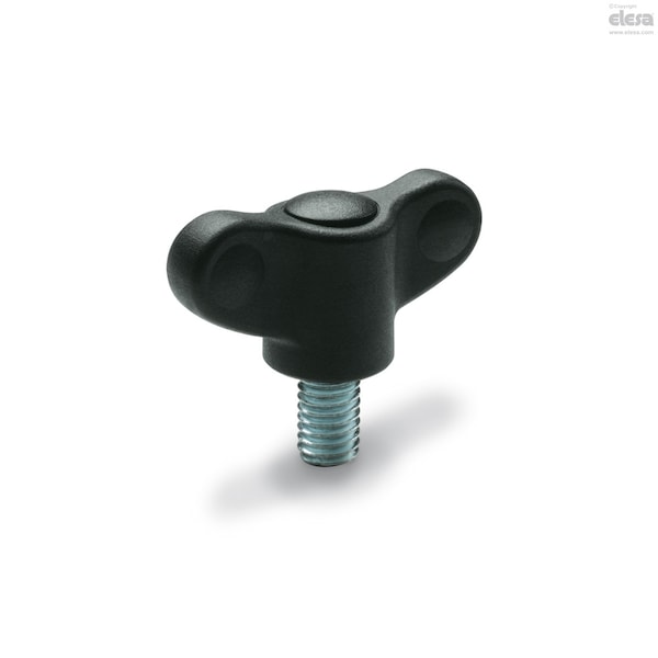 Elesa Thumb Screw, 1/4"-20, Wing, Zinc Plated, 0.65 in Head Ht, 3/4 in Lg CWN-p (inch sizes) - main